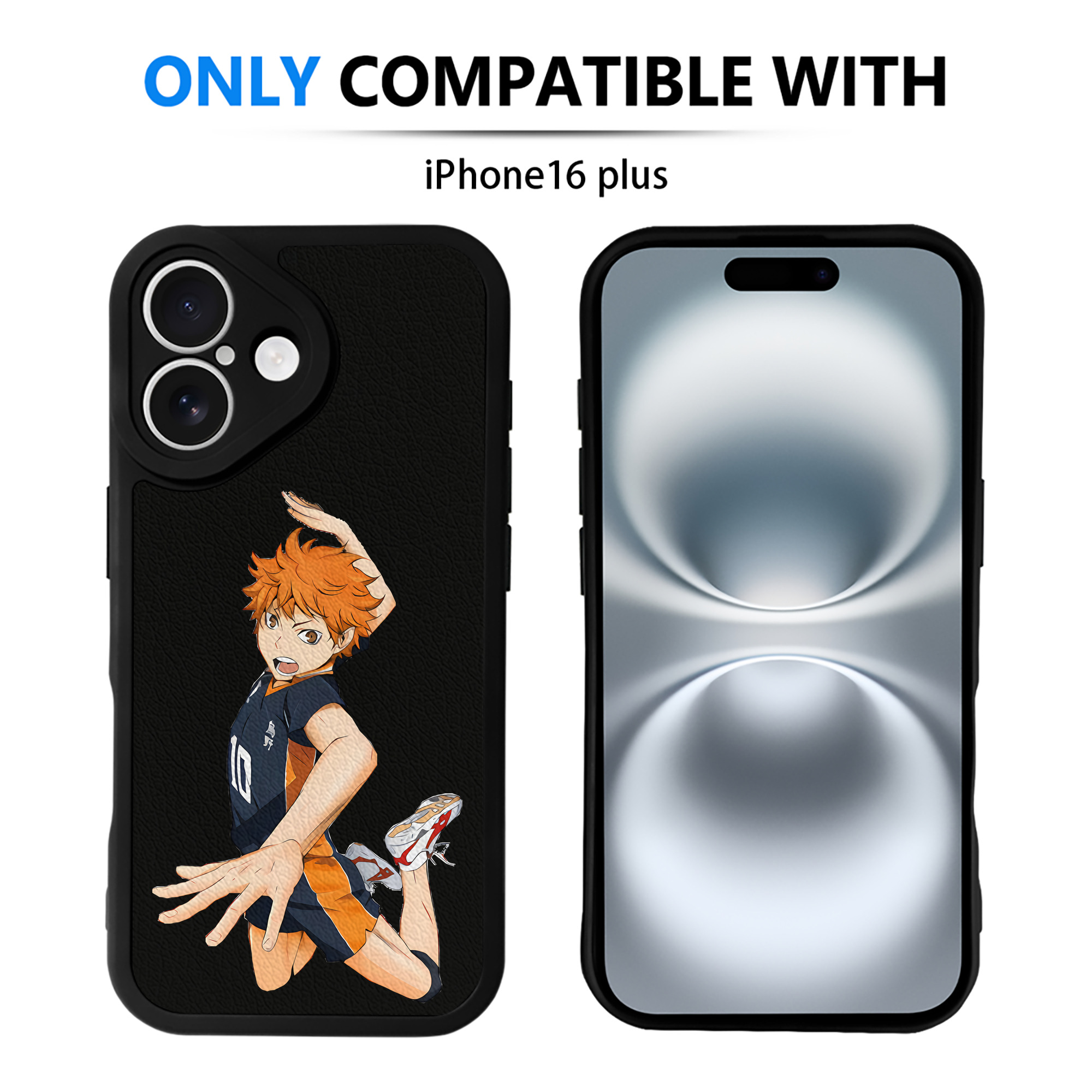 （画像用） ハイキュー!! Haikyu!! 【iPhone 16シリーズ対応】シリコンスマホケース（レザー調） 材質：シリコン
